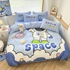 Kelzarro™ 100% Cotton Space Cartoon Duvet Cover Set for Kids with Pillowcases