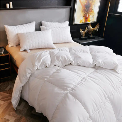 Kelzarro™ 90% White Goose Down Comforter – Thick Warm Winter Bedding Quilt
