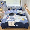 Kelzarro™ 100% Cotton Space Cartoon Duvet Cover Set for Kids with Pillowcases