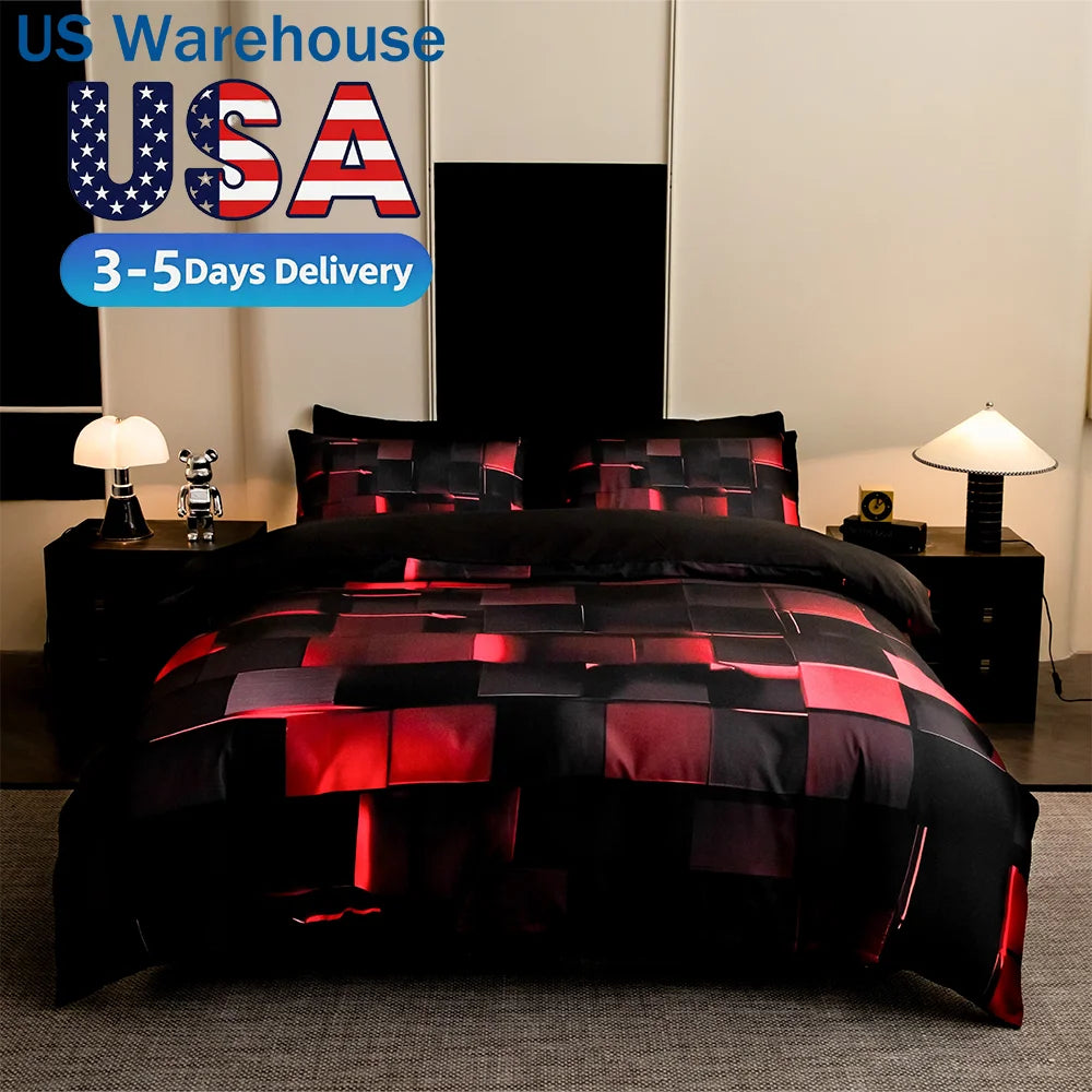 Kelzarro™ Soft Polyester Fiber 4-Piece Bedding Set – Breathable & Easy Care Home Bedding