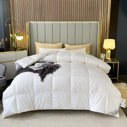 Kelzarro™ 90% White Goose Down Comforter – Thick Warm Winter Bedding Quilt