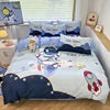 Kelzarro™ 100% Cotton Space Cartoon Duvet Cover Set for Kids with Pillowcases