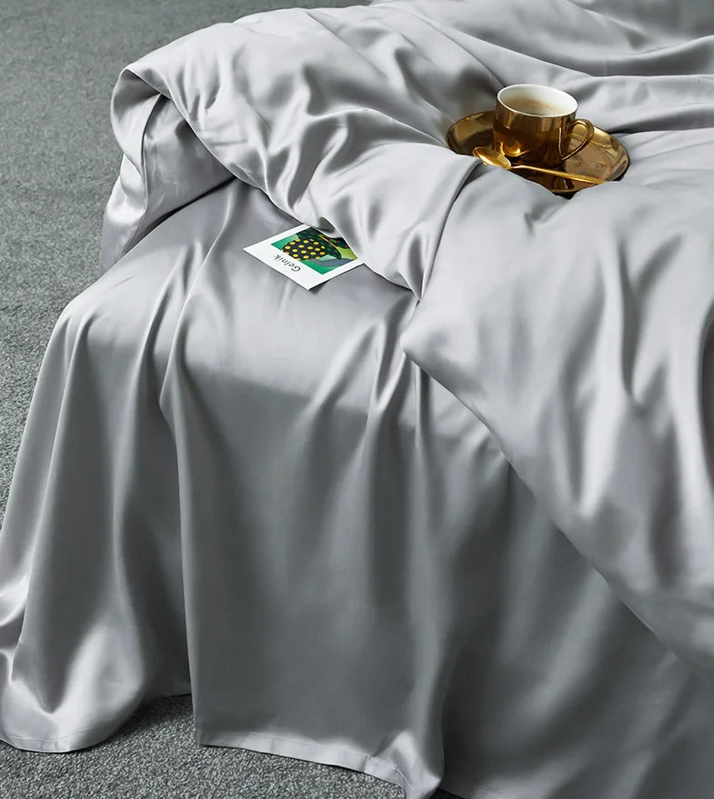 Kelzarro™ OEKO-TEX Certified 100% Silk Bedding Set – Premium Charmeuse Sheets