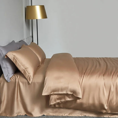 Kelzarro™ OEKO-TEX Certified 100% Silk Bedding Set – Premium Charmeuse Sheets