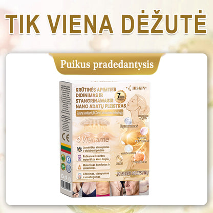 HISKIN®🏆 Nano mikroiglični obliži za volumen, dvig in učvrstitev prsi z voluminom + eksosomom + formulo bakrenih peptidov, ki jo poganja tehnologija obnavljanja celic